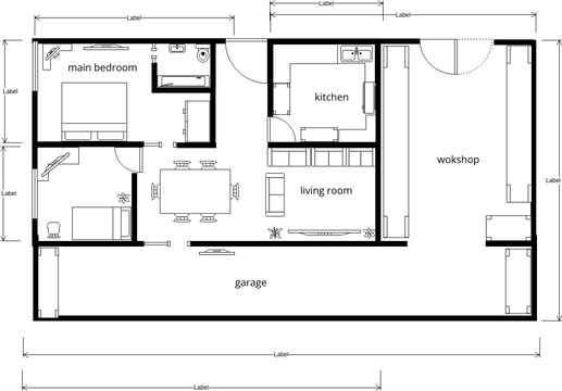 House Floor Plan | Visual Paradigm User-Contributed Diagrams / Designs